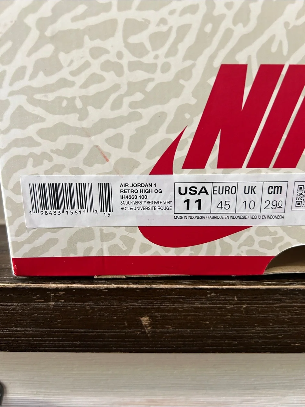 Air Jordan 1 High Retro OG ‘Sail Elephant Print’